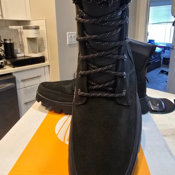 MENS TIMBERLAND ORIGINALS ULTRA WP BOOT BLACK SIZE 10 TB1A44SS015 NEW - Picture 3 of 14